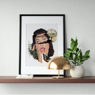 Surreal Vintage verrückte Kunst Poster