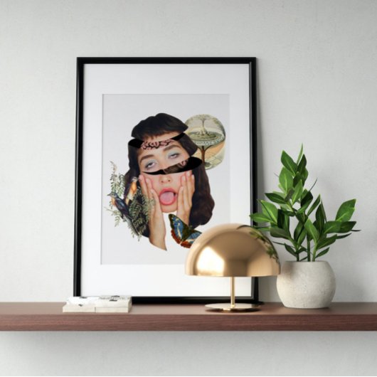 Surreal Vintage verrückte Kunst Poster