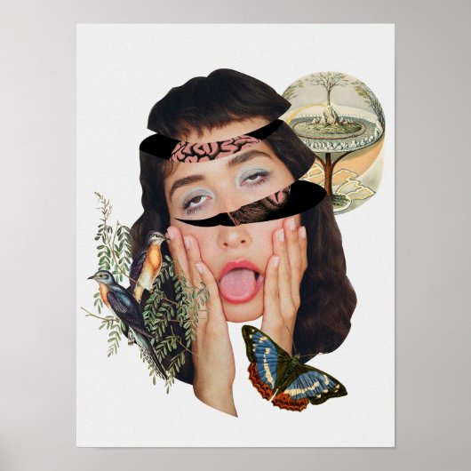 Surreal Vintage verrückte Kunst Poster (Vorne)