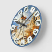 Surreal Violin Musik Kunst Runde Wanduhr (Winkel)