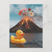 Surreal Vulkan Rubber Duck Postkarte (Vorderseite)