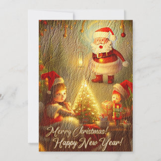 Surreal Weihnachten / Neues Jahr Thema auf Leder!