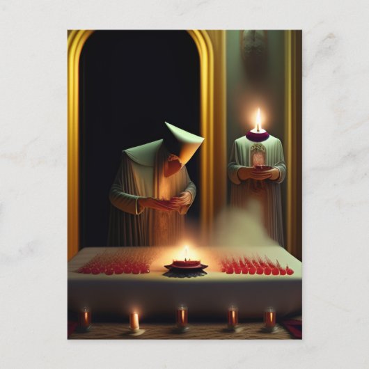 Surreal Weird Ritual Postcard Postkarte (Vorderseite)