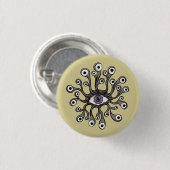 Surreal Weirdcore-Augen-Tentakel-Kunstwerk Button (Vorne & Hinten)