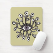 Surreal Weirdcore-Augen-Tentakel-Kunstwerk Mousepad (Mit Mouse)