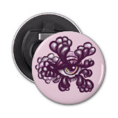 Surreal Weirdcore Eye Artwork - Dreamy Pastel Pink Flaschenöffner (Vorderseite)