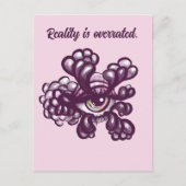 Surreal Weirdcore Eye Artwork in Dreamy Pastel Postkarte (Vorderseite)