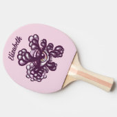 Surreal Weirdcore Eye Artwork in Dreamy Pastel Tischtennis Schläger (Seitenansicht)