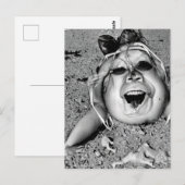 Surreal Weiße Humanoide Kreatur Postkarte (Vorne/Hinten)