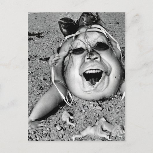 Surreal Weiße Humanoide Kreatur Postkarte (Vorderseite)