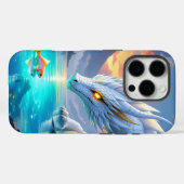 Surreal Weißer Drache und Goldfisch Case-Mate iPhone Hülle (Rückseite (Horizontal))