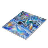 Surreal Winter Wonderland mit eisigen Lichtern Fliese (Seite)