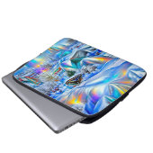 Surreal Winter Wonderland mit eisigen Lichtern Laptopschutzhülle (Vorne Knopf)