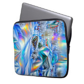 Surreal Winter Wonderland mit eisigen Lichtern Laptopschutzhülle (Vorderseite Links)