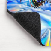 Surreal Winter Wonderland mit eisigen Lichtern Mousepad (Ecke)
