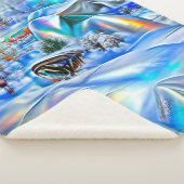 Surreal Winter Wonderland mit eisigen Lichtern Sherpadecke (3/4)