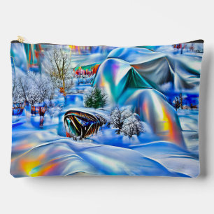 Surreal Winter Wonderland mit eisigen Lichtern Zubehörtasche