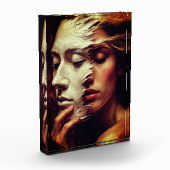 Surreal Woman Portrait with Painted Mask Fotoblock (Links)