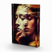 Surreal Woman Portrait with Painted Mask Fotoblock (Rechts)