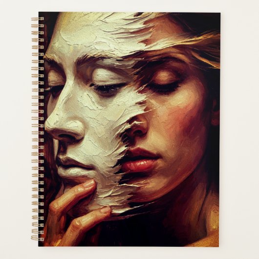 Surreal Woman Portrait with Painted Mask Planer (Vorderseite)