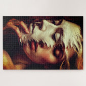 Surreal Woman Portrait with Painted Mask Puzzle (Horizontal)