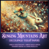 Surreal Wonderland Rabbit Hole Fantasy Decoupage Seidenpapier