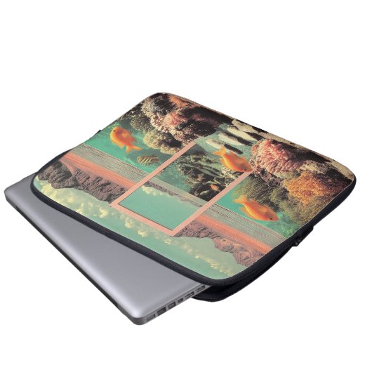 Surreal Wüstenozean mit Tür Laptopschutzhülle (Vorne Knopf)