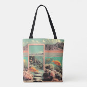 Surreal Wüstenozean mit Tür Tasche (Rückseite)