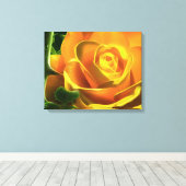 Surreal Yellow Rose Wrapped Canvas Leinwanddruck (Insitu (Holzboden))