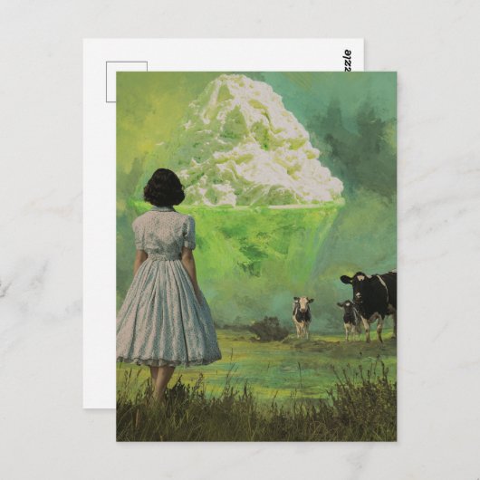 Surreal Yummy Limon Wüste in der Milchweide Postkarte (Vorne/Hinten)