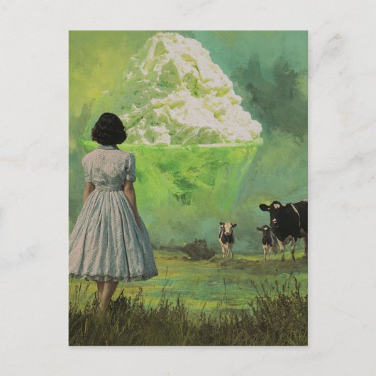 Surreal Yummy Limon Wüste in der Milchweide Postkarte (Vorderseite)