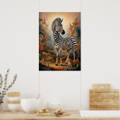 Surreal Zebra Safari Poster (Küche)