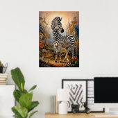 Surreal Zebra Safari Poster (Heimbüro)