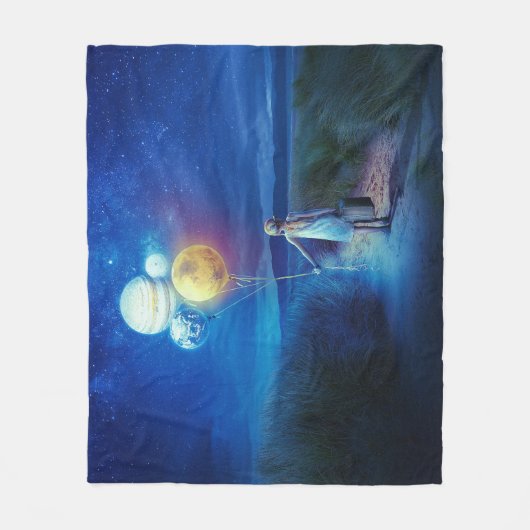Surreal zieht in ihre Zukunft Fleecedecke (Vorderseite)