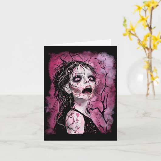Surreal Zombie Karte (Gelbe Blume)