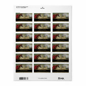 Surreal zwei Pferde Malerei.                       Adressaufkleber (Vorne)