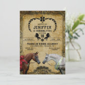 Surreal zwei Pferde Malerei. Einladung (Stehend Vorderseite)