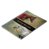 Surreal zwei Pferde Malerei. Notizblock (Linke Seite)