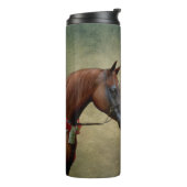 Surreal zwei Pferde Malerei. Thermosbecher (Nach links gedreht)