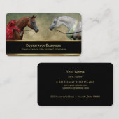 Surreal zwei Pferde Malerei.                       Visitenkarte (Vorne/Hinten)