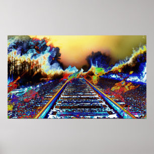 Surrealbahnen in radioaktivem Nebel Poster