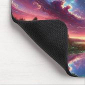 Surreale Alien Planet Landschaft mit kosmischem Hi Mousepad (Ecke)
