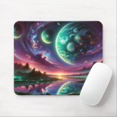 Surreale Alien Planet Landschaft mit kosmischem Hi Mousepad (Mit Mouse)