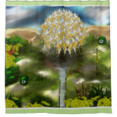 Surreale Augen Traum von Leuchtern Abstrakte Kunst Duschvorhang (Vorderseite)