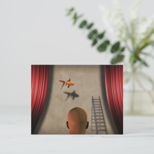 Surreale Bühne Postkarte (Stehend Vorderseite)