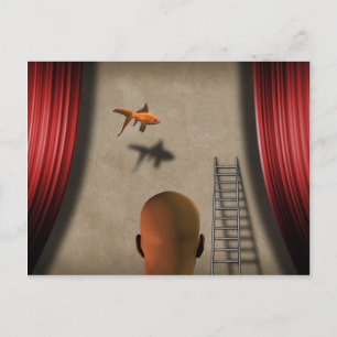 Surreale Bühne Postkarte