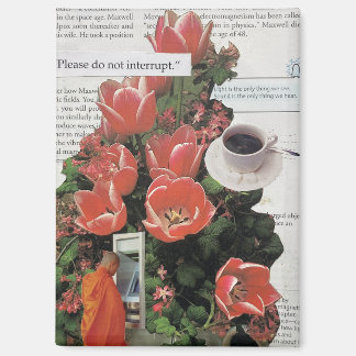 Surreale Collage-Wandkunst Abstrakte moderne Dekor Magnet