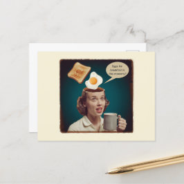 Surreale Eier zum Frühstück, in dieser Wirtschaft Postkarte