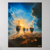 Surreale Elefanten im Mystischen Himmel - surreali Poster (Vorne)