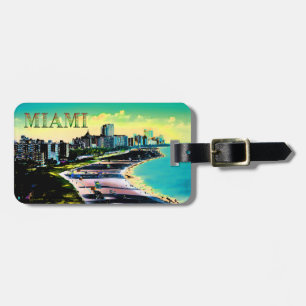 Surreale Farben des Miami Beachs Florida Gepäckanhänger